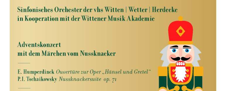 Adventskonzert Sinfonieorchester Witten, vhs orchester witten wetter herdecke, plakat mit nussknacker